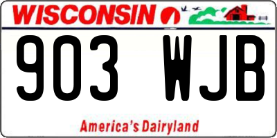 WI license plate 903WJB