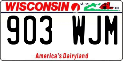WI license plate 903WJM