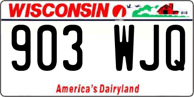 WI license plate 903WJQ
