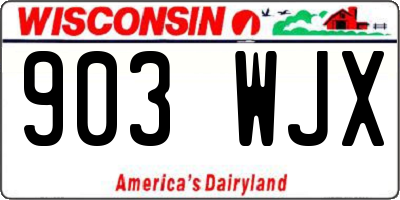 WI license plate 903WJX