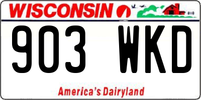 WI license plate 903WKD