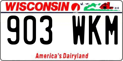 WI license plate 903WKM