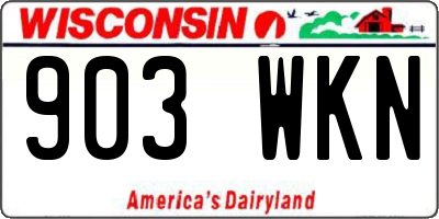 WI license plate 903WKN