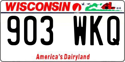 WI license plate 903WKQ