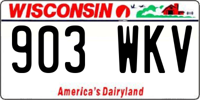 WI license plate 903WKV