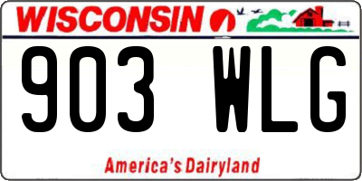 WI license plate 903WLG
