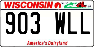 WI license plate 903WLL