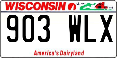 WI license plate 903WLX