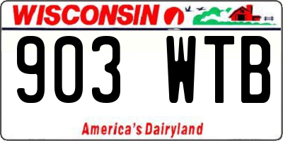 WI license plate 903WTB