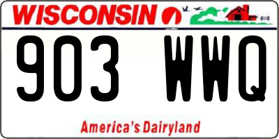 WI license plate 903WWQ