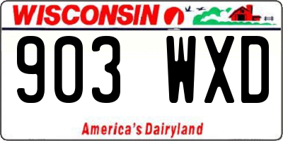 WI license plate 903WXD