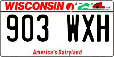 WI license plate 903WXH