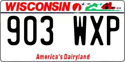 WI license plate 903WXP