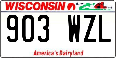 WI license plate 903WZL