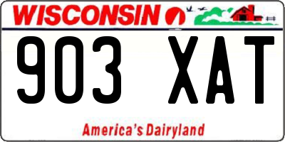 WI license plate 903XAT
