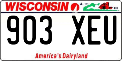 WI license plate 903XEU