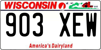WI license plate 903XEW