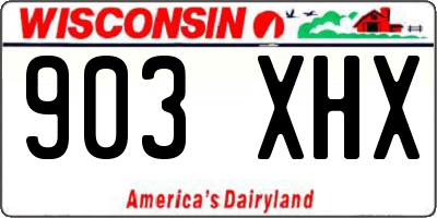 WI license plate 903XHX