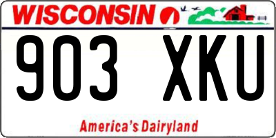 WI license plate 903XKU