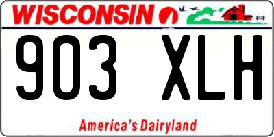 WI license plate 903XLH
