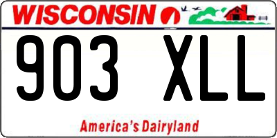 WI license plate 903XLL