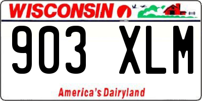 WI license plate 903XLM