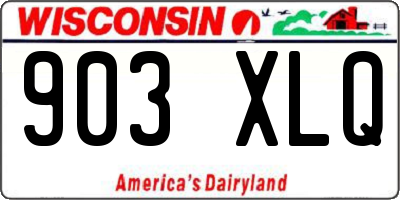 WI license plate 903XLQ