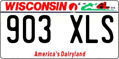 WI license plate 903XLS
