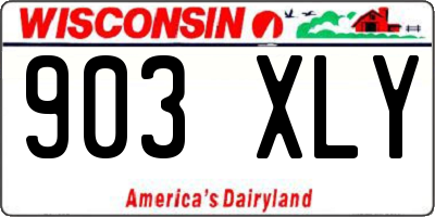 WI license plate 903XLY