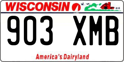 WI license plate 903XMB