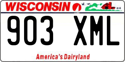 WI license plate 903XML