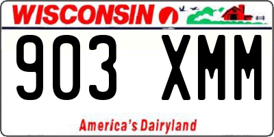 WI license plate 903XMM