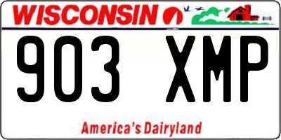 WI license plate 903XMP