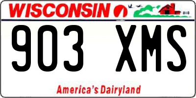 WI license plate 903XMS