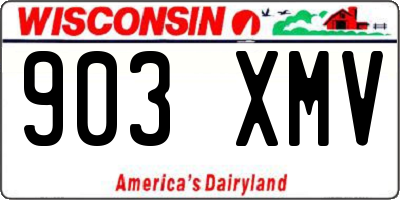 WI license plate 903XMV