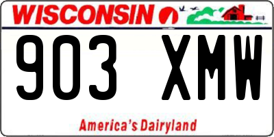 WI license plate 903XMW