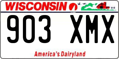 WI license plate 903XMX