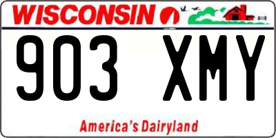WI license plate 903XMY