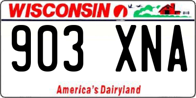 WI license plate 903XNA
