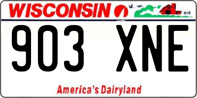 WI license plate 903XNE