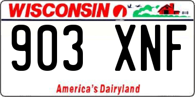 WI license plate 903XNF