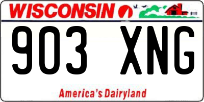 WI license plate 903XNG