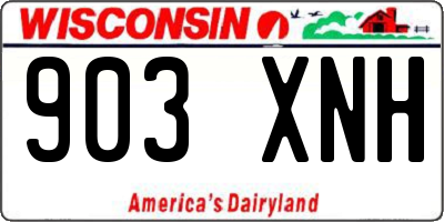 WI license plate 903XNH
