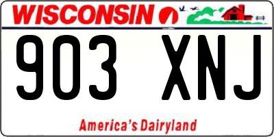 WI license plate 903XNJ