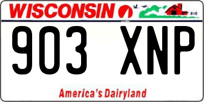 WI license plate 903XNP