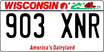 WI license plate 903XNR