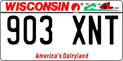 WI license plate 903XNT