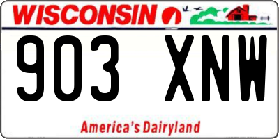WI license plate 903XNW