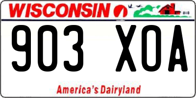 WI license plate 903XOA