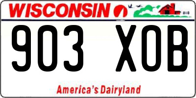 WI license plate 903XOB